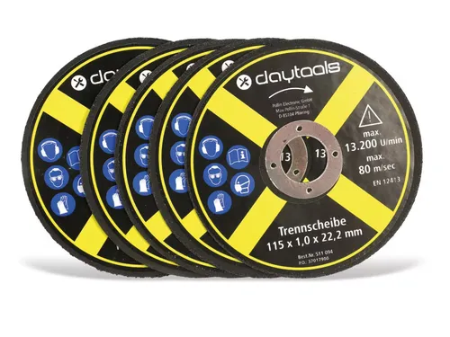 DAYTOOLS Trennscheibe Metall 115 x 1,0 x 22,2 mm | 5 Stück |