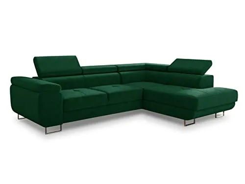 Ecksofa Caris mit Schlaffunktion - Sofas & Couches: Ecksofa mit Schlaffunktion und Bettkasten, ideal für Gästeübernachtungen (Schlaffläche: 195x123 cm) und komfortable Sitzfläche.