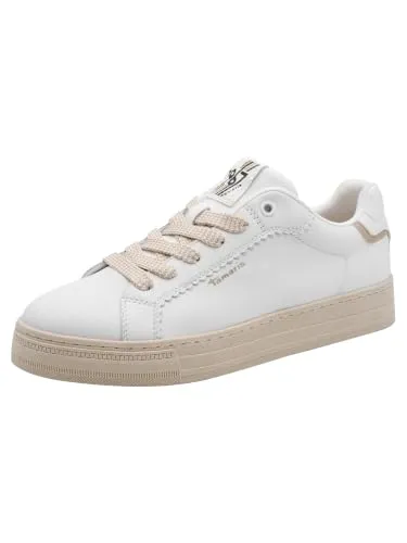 Tamaris 1-23730-47/117 Schnürschuh Low-Sneaker aus Leder in weiß von Tamaris
