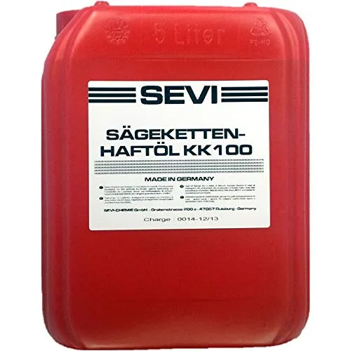 Liter SEVI Sägekettenöl mit Superhaft Zusatz, Kettensägeöl mineralisch 5