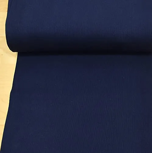 MAGAM-Stoffe Laura Bündchenstoff Grobstrick uni Bio Meterware 50cm (13. Dunkelblau)