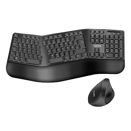 Produktbild LogiLink Ergonomisches Funk-Tastatur-Maus-Set