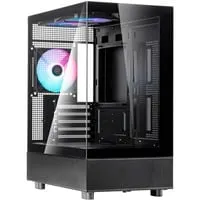 Lucid 04 Tower-Gehäuse schwarz mit Tempered Glass x 2