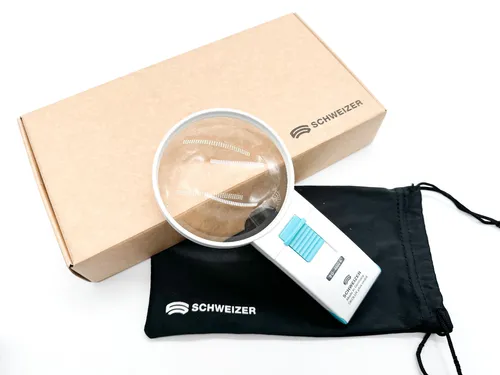 Schweizer Ökolux Plus Mobil Led Leuchtlupe Lupe 2fach 8D 134802 Leseglas Neu