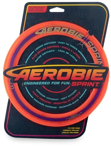 Aerobie Sprint Flying Ring Wurfring mit Durchmesser 25,4 cm, orange