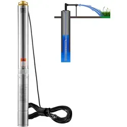 VEVOR Tiefbrunnenpumpe 2200W - Wasserpumpen mit Edelstahlkonstruktion, ideal für große Förderhöhen bis 144 m und einem Durchfluss von 9,8 m³/h. Robuster Kupfermotor für langlebige Leistung.