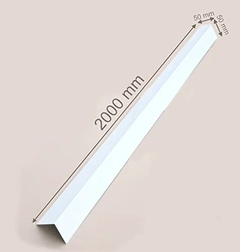 Alu Winkelblech 100x50mm Weiß RAL 9010 – 2m Länge – 0,8mm Aluminium L-Profil 90° – Kantblech für Fassade, Dach & Mauer – UV-Schutzfolie, Schutzlack Rückseite – Made in Germany