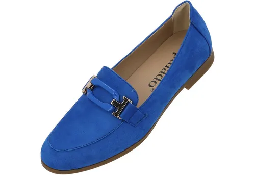 Palado Olvah Loafer blau 37 EU - Elegante Loafer in Blau, Größe 37. Ideal für jeden Anlass, mit bequemer Schlupf-Optik und strapazierfähiger TPR-Sohle für optimalen Tragekomfort.