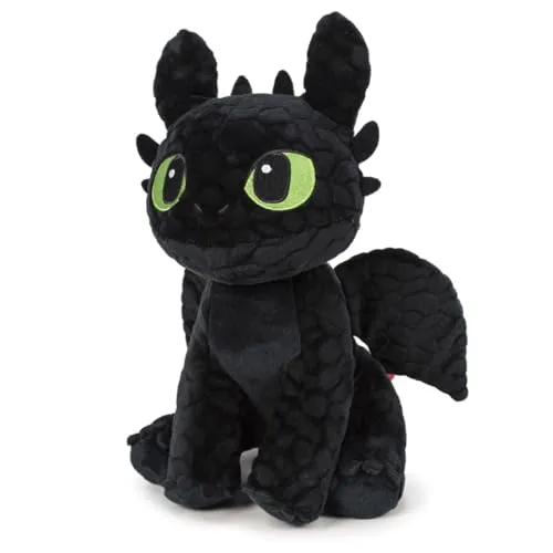 TA&MA Drachenzähmen leicht gemacht – schwarzer Nachtdrache inspiriert von Ohnezahn – Kuscheltier & Stofftier – Verschiedene Modelle & Größen – weiches Plüschtier für Kinder & Fans (Sitzend 30 cm)