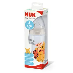 NUK Disney Winnie Puuh First Choice+ Flasche 300 ml mit Silikon-Trinksauger