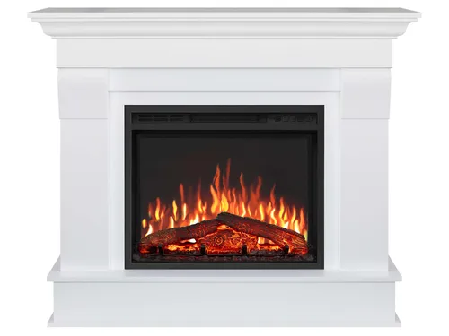 Elektrokamin ArtiFlame Albion AF24 Weiß – freistehend, 3D-Flammeneffekt, LED, 0,9–1,8 kW, bis 30 m², mit Soundeffekt