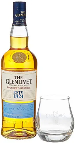 The Glenlivet FOUNDER'S RESERVE Single Malt Scotch Whisky 40% Vol. 0,7 l + GB mit Glas
