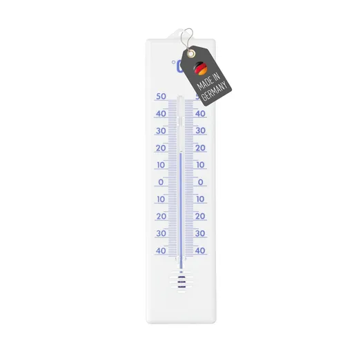 Außenthermometer 22cm Wetterfest Weiß Innen Außen Garten Thermometer Analog