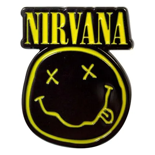Nirvana Grunge Face Cut-Out Pin Badge One Size
