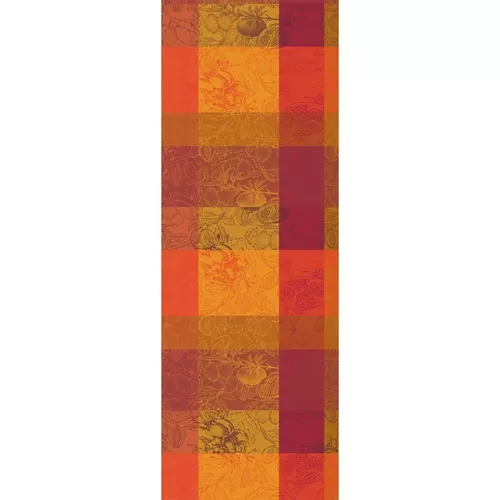 Garnier Thiebaut Tischläufer Mille SENTEURS EPICES, 55 x 155 cm - Tischläufer aus 100% Baumwolle im farbenfrohen Jacquarddesign, perfekt für fröhliche Frühlingsabende und kreative Essenspräsentationen.