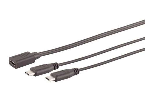 USB 2.0 Y-Kabel, USB-C Buchse