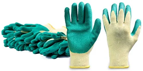 com-four® 10 Paar hochwertige Gartenhandschuhe Größe 8/M - Arbeitshandschuhe mit perfektem Grip und Schutz vor Handverletzungen, ideal für Garten- und Montagearbeiten, wasserundurchlässig und rutschfest.