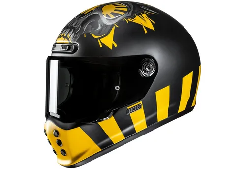 HJC V10 CRANIA MC3SF Integraler Motorradhelm, Größe M - Leichter und komfortabler Motorradhelm mit Advanced Fiberglass Composite-Schale. Ausgestattet mit effizientem Belüftungssystem und abnehmbaren, waschbaren Polstern für optimalen Tragekomfort.