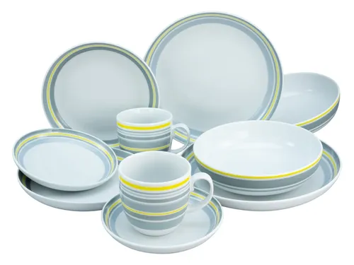 CreaTable 22902 - 10-teiliges Kombiservice aus Porzellan - Kombiservice für jeden Anlass: 10-teiliges Set mit modernen Coupetellern, spülmaschinen- und mikrowellengeeignet, Made in Europe.