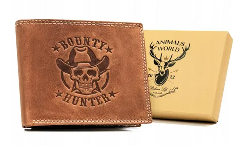 Große Herrenbrieftasche aus echtem Leder - Always Wild