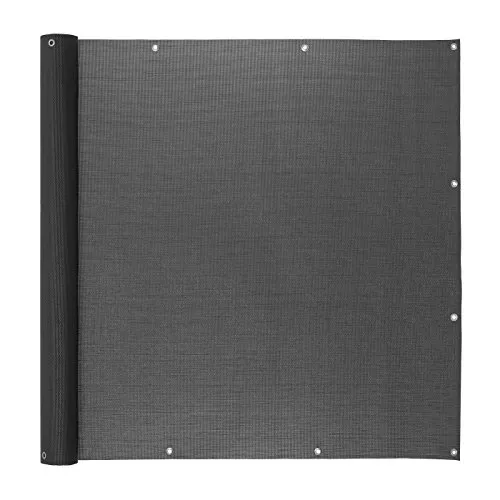 Ventanara® Balkonverkleidung Sichtschutz PVC Balkonumspannung Zaun Verkleidung Blende Windschutz Folie 300 x 90 cm Anthrazit