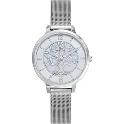 Girl Only Mademoiselle Damen Armbanduhr, silber Edelstahl - Elegante Analog-Quarzuhr mit einzigartigem Mother of Pearl Ziffernblatt und Lebensbaum-Motiv. Ideal für modebewusste Damen, die Stil und Funktionalität schätzen.