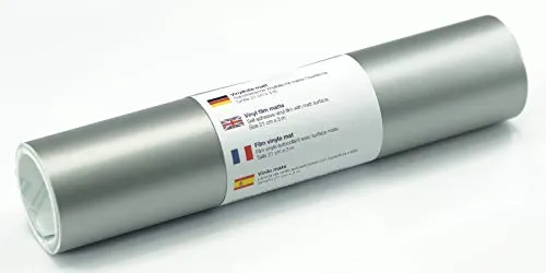 Kreativplotter Wandtattoo Folie matt 21cm x 3m - Farbauswahl, Farbe:Silber