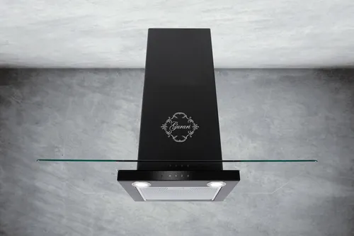 Gurari Designer Dunstabzugshaube 60cm 1000m³/h Abzugshaube Schwarz TouchControl