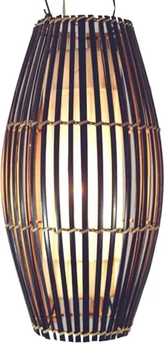 GURU SHOP Deckenlampe Cabana - Hängeleuchte aus handgefertigtem Bambus und Baumwolle, schafft eine natürliche Lichtatmosphäre und ist ideal zum Entspannen und Relaxen.