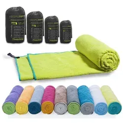 LightDry Reisehandtuch LightDry Reisehandtuch – Leichtes Mikrofaser-Sport und Strandhandtuch, Sport, Strand & Badehandtuch grün 80 cm x 160 cm