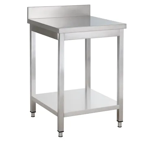 GastroHero Edelstahl Arbeitstisch Basic 6x7 - Edelstahlmöbel mit langlebiger Bauweise, ideal für die Gastronomie. Höhenverstellbare Füße und abgerundete Ecken sorgen für optimale Hygiene und Flexibilität.