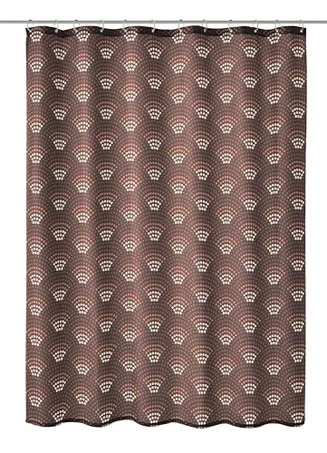 Kleine Wolke Duschvorhang, Nussbraun, 180x200 cm - Duschvorhang aus 100% Polyester mit elegantem Bogenmotiv, wasserabweisend und pflegeleicht – ideal für ein stilvolles Badezimmer.