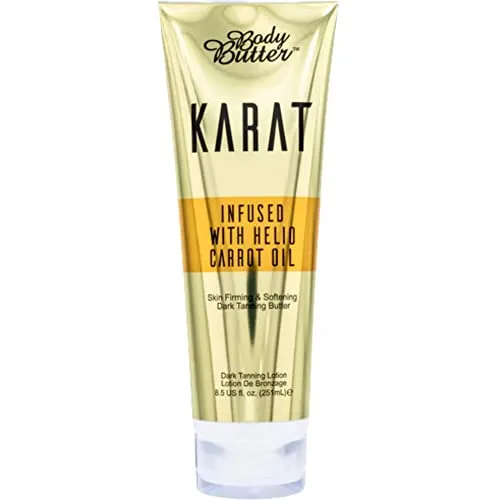 Body Butter Karat Lotion 251ml - Bräunungslotion für Mischhaut, feuchtigkeitsspendend mit Bräunungsbeschleuniger und angenehmem Duft, ideal für ganzkörperliche Pflege.