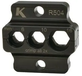 Klauke R504 Presseinsatz für Rohrkabelschuhe - Hochwertiger Presseinsatz für Rohrkabelschuhe und Verbinder, ideal für Elektroinstallationen mit einer Querschnittsgröße von 6 bis 16 mm².