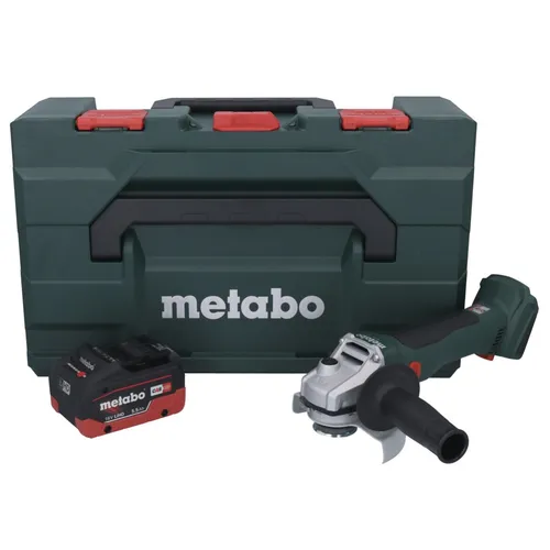 Metabo W 18 L BL 9-125 Akku Winkelschleifer 18 V - Schleifmaschine mit Brushless Motor für effizientes Arbeiten, inkl. 1x 5,5 Ah Akku und metaBOX. Ideal für Handwerker, die Wert auf Leistung und Ergonomie legen.