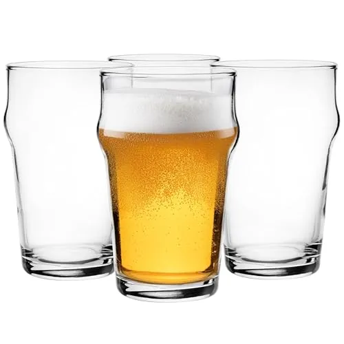 Glasmark KROSNO 1992 Biergläser Set 4 Stück 300 ml Pils Bierglas Stout Ale Gläser Für Bier Bierseidel Bierkrug Spülmaschinengeeignet