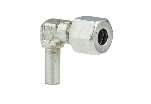 GOK Wasserrohr Schneidringverschraubung Typ EVW - 90° Winkel, Ø 10 mm Rohrstutzen x RVS Ø 10 mm Schneidring Stahl