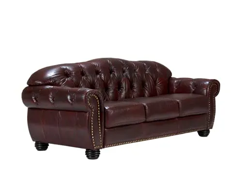 Woodkings® Chesterfield Hereford Sofa 3-Sitzer in rot von Woodkings