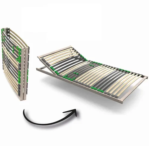 Lattenrost2go Lattenrost 100x200 - Verstellbarer Härtegrad für optimalen Schlafkomfort - Lattenrost in der Kategorie Lattenroste, fertig montiert und mit 28 flexiblen Federleisten für 7 Schlafzonen, max. Belastbarkeit 140 kg, ideal für verschiedene Matratzenarten.