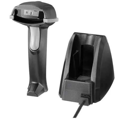 Renkforce LS6300BU USB-Kit Barcode-Scanner Bluetooth 1D Laser - Drucker, Scanner - Flexibles Scannen aller gängigen 1D-Codes, ideal für mobile und stationäre Anwendungen dank praktischem Standfuß.