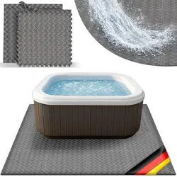 tillvex Pool-Bodenschutzfliese ® 200 cm - Hochwertige Whirlpool Unterlage - Poolunterlagen, eckige Bodenmatte mit wärmeisolierenden Eigenschaften, ideal für Whirlpools und Pools, schützt den Untergrund effektiv.