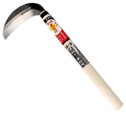 Hounen Japanische Falsche Sichel, Unkrautbekämpfung, Grasschnitt, gerade Klinge, abgewinkelt, Garten, Gartenarbeit, hergestellt in Japan