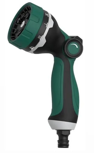 Gartenbrause, Handbrause Garten-Spritzpistolen, 10 Bewässerungsmuster, Einstellbarer Wasserdurchfluss für Gartenbewässerung, Autowäsche, Haustierdusche
