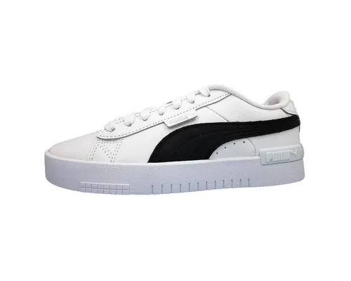 PUMA Damen Jada Gymnastikschuhe - Mehrfarbig White Black Silver, 38.5 EU - Damen-Sneaker mit SoftFoam+ Innensohle für maximalen Laufkomfort und optimale Dämpfung, ideal für Fitness und Freizeit.
