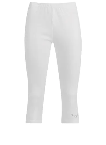 Trigema Damen Leggings 3/4 mit Swarovski® Kristallen - Elegante 3/4-Leggings für Damen, verziert mit funkelnden Swarovski® Kristallen für einen besonderen Look und optimalen Tragekomfort.