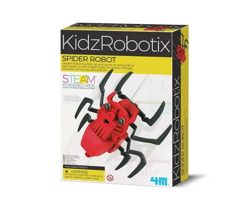 4M 403392 Kidz Robotix-Spider Robot - Gruseliger Bauspaß für Kinder ab 8 Jahren, klettert wie eine echte Spinne!