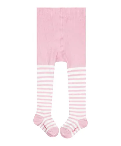 FALKE Unisex Baby Strumpfhose Stripe B Ti Baumwolle gemustert 1 Stück, Rosa Thulit 8663, 74-80