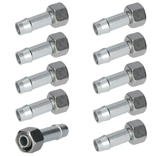 Schlauchstutzen M16 M18 M22 für Bremsschlauch 10x4 11x3,5 13x6 Stutzen 10mm 11mm 13mm Druckluftbremse LKW (13x6 X M18x1,5) 10