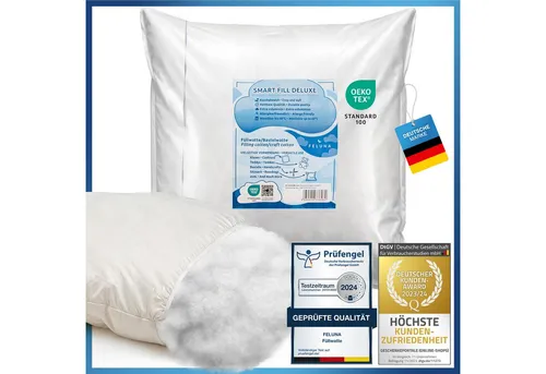 Feluna Kissenfüllung Flauschige Polyesterfüllung–Kissen, Kuscheltiere, Sitzsäcke & Polster, Füllwatte für Kissen, Stofftier- & Bastelwatte