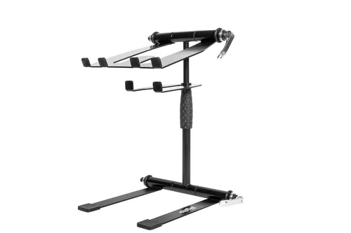 Headliner Digistand Pro Laptop Stand, schwarz - Ständer & Stützen - Vielseitiger und portabler Laptop-Ständer für DJs und Musiker, mit stufenlos einstellbarer Höhe und 360° drehbarer Ablage für optimale Flexibilität.